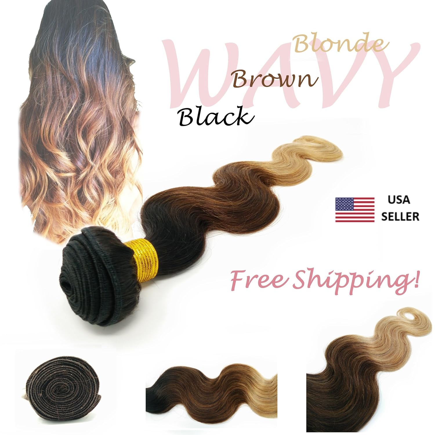 Amazon Com Sew In Body Wave Real Human Hair Weave Black Brown