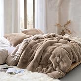 Chunky Bunny Yoga - Coma Inducer&reg; King Oversized Comforter - Cobblestone | Experience Coma Worthy Sleep with Plush Faux Fur Extra Large Bedding