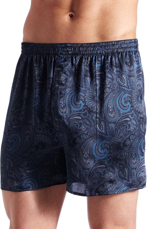 Intimo Men's Executive Silk Boxer, Gray, Medium at Amazon Men’s
