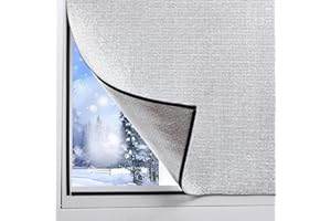 Magnetic Window Insulation Kit Suitable for Summer and Winter, Heat Reflective Window Film and Magnetic Strip Kit Suitable fo