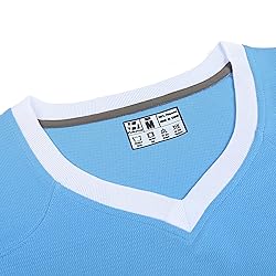 Pullonsy Light Blue Football Jerseys for Men Women