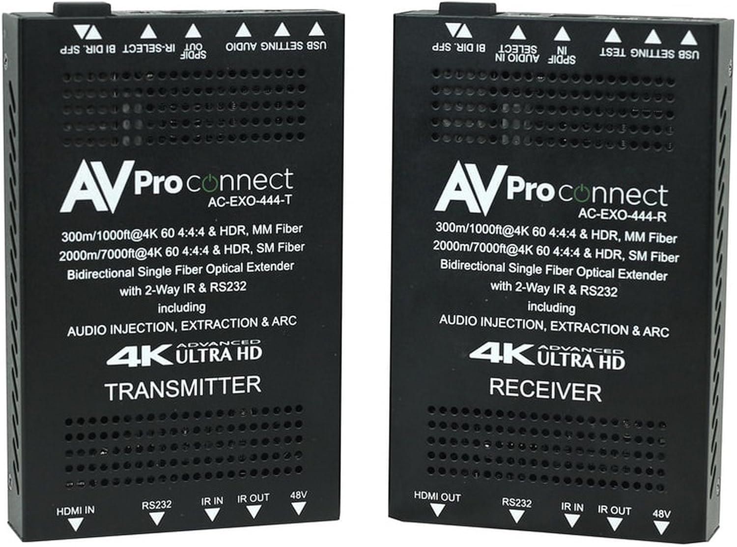 Avproconnect Ac Exo 444 Kit 2000 Meter 4k Optical Hdmi Extender Set Amazon Com