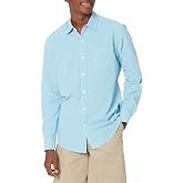 Amazon Essentials Men's Regular-Fit Long-Sleeve Casual Poplin Shirt, Button Front, Business Casual, Collared