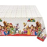 Amscan 571554 Super Mario Brothers Multicolor Plastic Table Cover, Party Favor 54" x 96" 1 ct