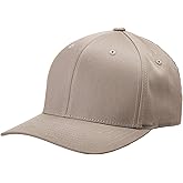 Flexfit Men's Wooly Combed Twill Fitted Baseball Cap, Gray, Small-Medium