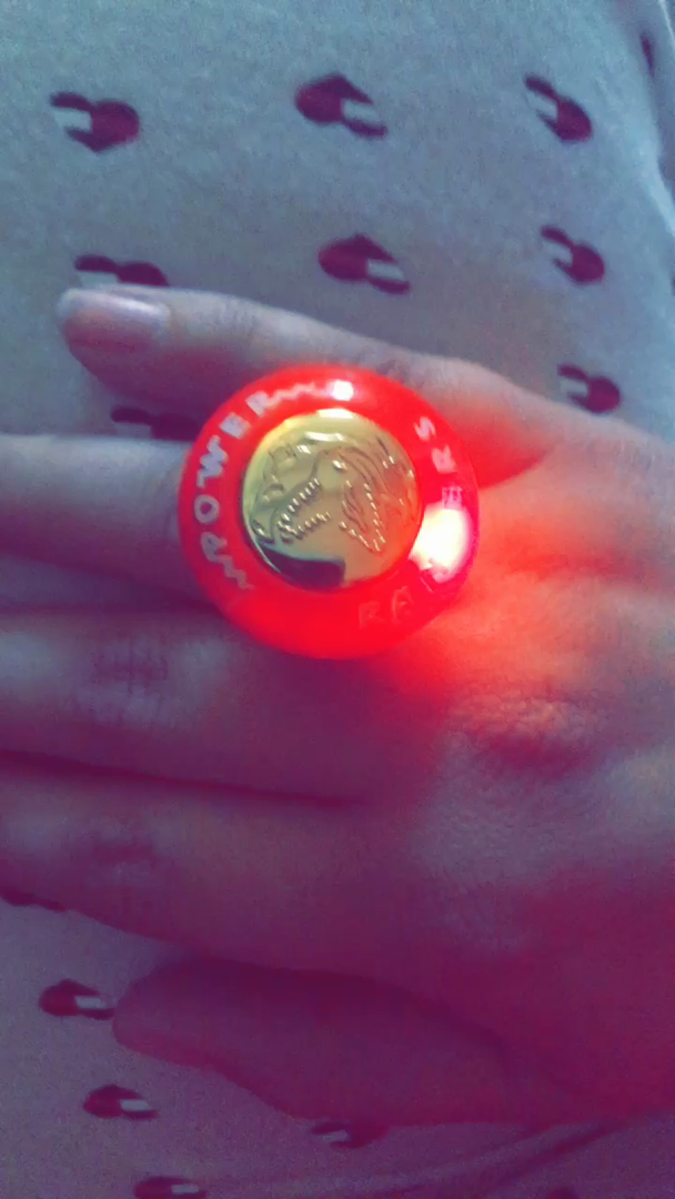 Mighty Morphin Power Rangers Light-Up Ring and Illustrated Book ...