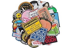 HWQVA Funny Tactical Morale Patches Pack, Embroidered Hook&Loop Patches Set for Caps, Bags, Backpacks, Uniform, Vest and Tactical Gears, Random Style