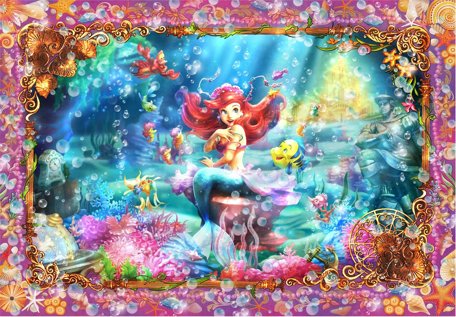 500 piece jigsaw puzzle Stained Art Little Mermaid Beautiful