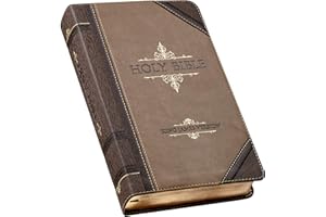 KJV Holy Bible, Giant Print Standard Size Faux Leather Red Letter Edition - Thumb Index & Ribbon Marker, King James Version, Brown Two-tone (KJV Standard GP Editions)