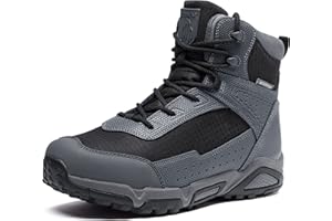 Coostar Men's Water-Resistant Work Boots Lightweight Tactical Boots Non-Slip Hiking Boots for Men