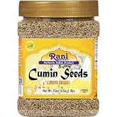 Rani Cumin Seeds Whole (Jeera) Spice 16oz (1lb) 454g PET Jar ~ All Natural | Gluten Friendly | NON-GMO | Kosher | Vegan | Ind