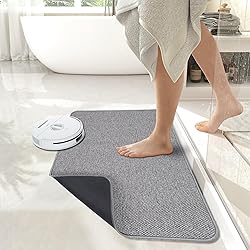 Bath Mat,Ultra Thin Bathroom Rugs,Rubber Bath Mats