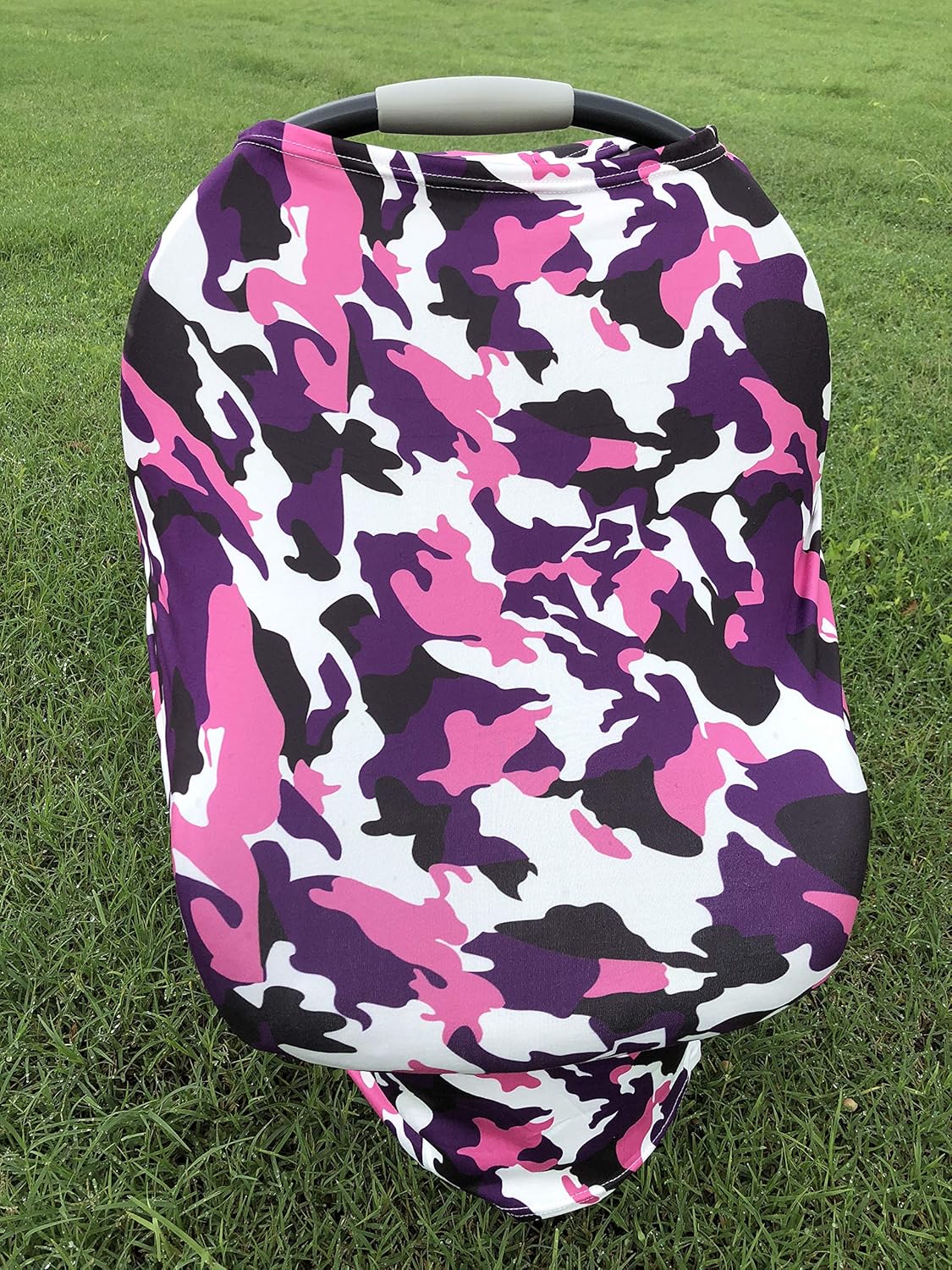 pink camo car seat and stroller
