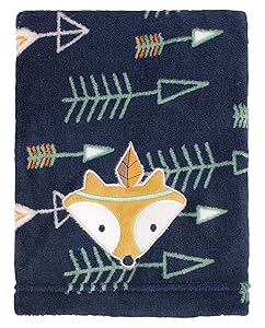 Little Love by NoJo Appliqued Coral Fleece Blanket, Aztec