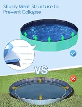 Meowant Foldable Dog Pool XL 63 x 12 Inches Upgrade Thickened PP view 2