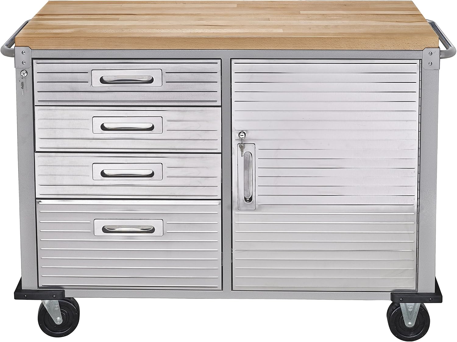 Seville Classics Workbench, Cabinet, Stainless Steel, One Size