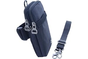 LIANGDONG SHOP Cellphone Holder for Phone Under 161mm x 85mm x 15mm(with case) CSports Armband Running Belt Waist Pack 6.5 inch rossbody Phone Pouch with Removable Shoulder Strap Black