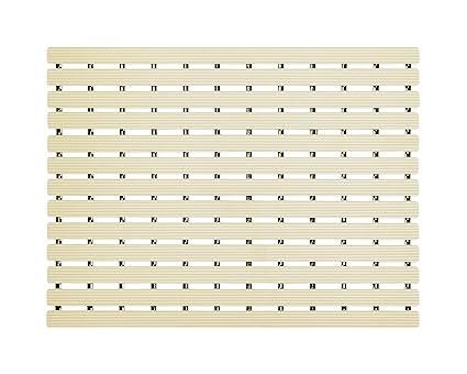 F fabsouk Anti Slip and Skid Proof Plastic Shower Mat (61x45cm, Almond Beige)