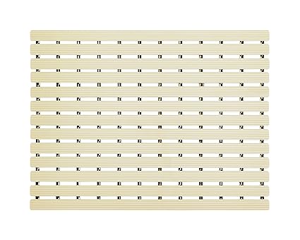 F fabsouk Anti Slip and Skid Proof Plastic Shower Mat (61x45cm, Almond Beige)