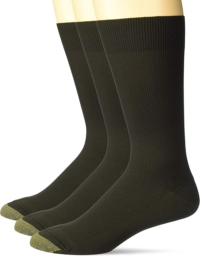 Gold Toe Men's Metropolitan Dress Sock (2 pk(6 pairs)), Brown, Shoe