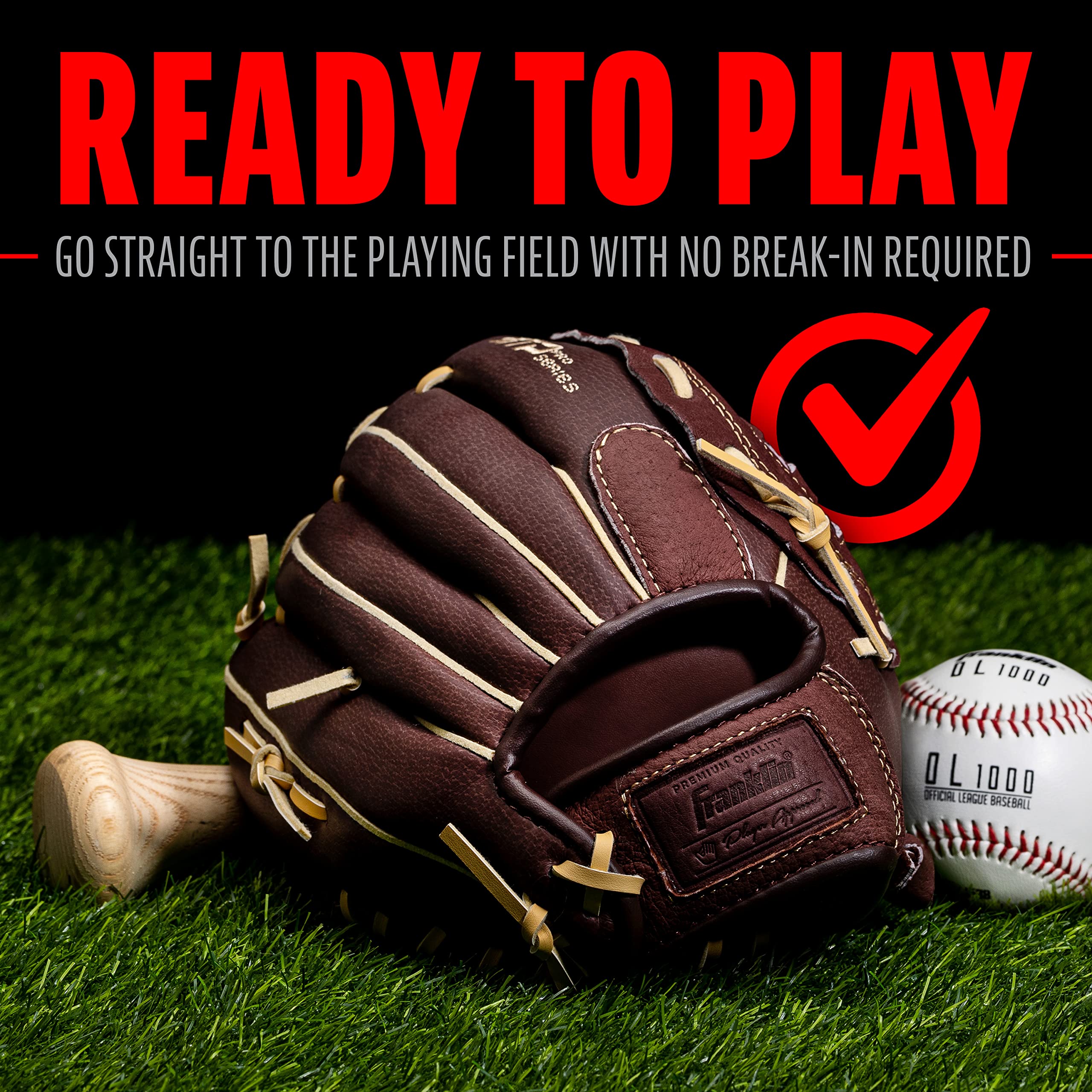 Franklin Sports Baseball Gloves - RTP Pro Baseball Fielding Glove - Infield, Outfield Gloves