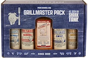 BBQ Sauce & Spices Seasoning Gift Sets I Dad Gifts I Pork Barrel BBQ Sauce Spices and Seasonings Sets Rub Gift Packs I Great on Steaks and Chicken Wings I Gluten Free and Keto Friendly