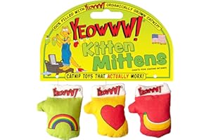 Yeowww! Catnip Kitten Mittens 3-Pack Cat Toy