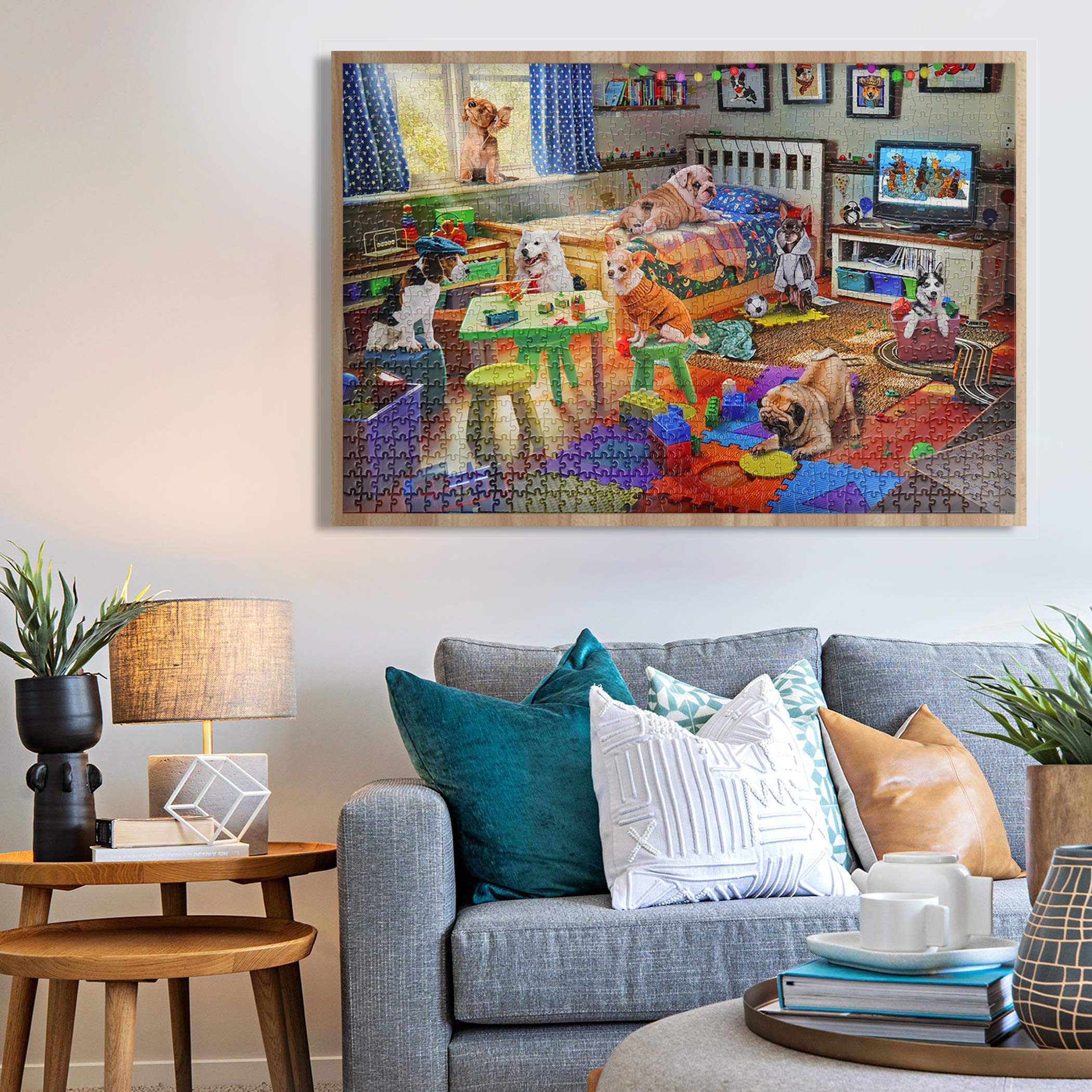 Lavievert 1000 Piece Jigsaw Puzzle Game for Adults - Naughty Doggies