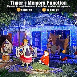 66ft 200 LED Christmas Lights Outdoor - 8 Modes