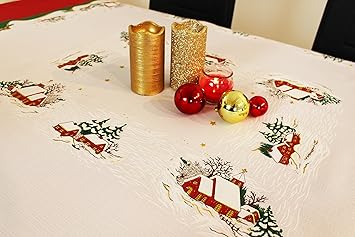 Kamaca Serie Winterlandschaft weihnachtliches Druck-Motiv - zur Auswahl Stehen Tischläufer und Tischdecken - EIN Schmuckstück