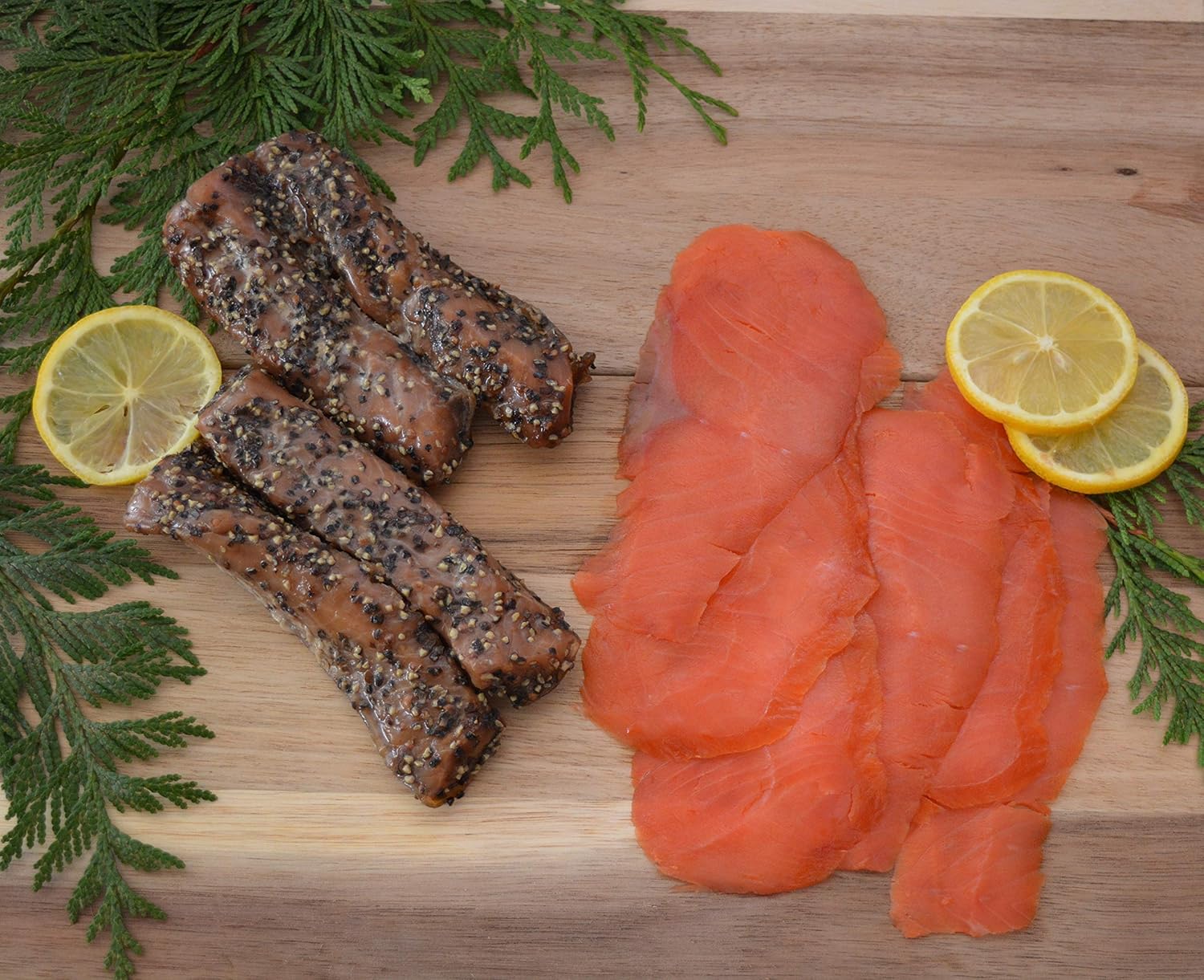 Wild Caught Canadian Smoked Sockeye Salmon Nova Lox and Indian Candy