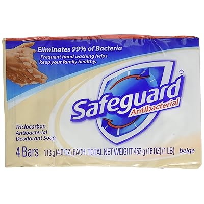 Safeguard Deodorant Antibacterial Deodorant Soap, Beige, 16 Ounce