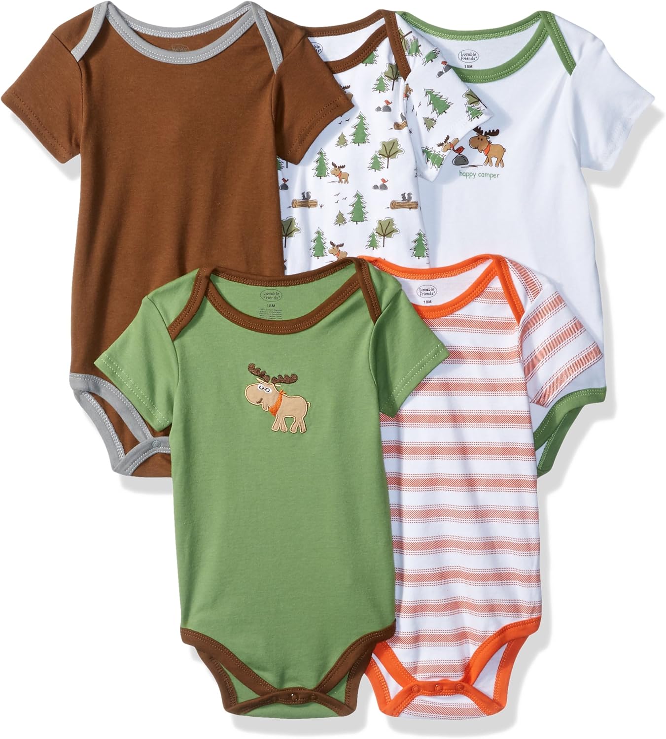 Luvable Friends Unisex Baby Cotton Bodysuits: Clothing