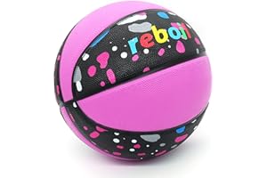 REBOILPHASE Premium Rubber/Leather Basketball (Size 3/4/5/6/7) - Kids Basketball, Youth Basketball, Basketball Gift