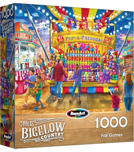Amazon.com: RoseArt - Bigelow Country - Fair Games 1000 Piece