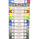 Nag Champa Incense Sticks Variety- Pack (12 Incenses, 140+ Sticks)