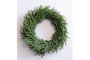 Vita Domi 30" Real Touch Norfolk Pine Wreath, Christmas Wreaths for Front Door Outdoor, Green Wreath Christmas, Faux Cedar Wreath, Window Wreaths, Evergreen Wreath, Large Christmas Wreath