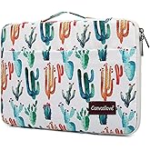 Canvaslove Rebound Bubble Cushioned Laptop Sleeve Case Bag with Handle and Pockets for MacBook Air Pro 13" and 12.5 inch-13.3 inch Laptop (Cactus)
