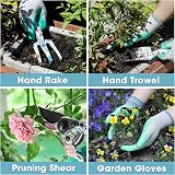 WORKPRO 4 Piece Garden Tools Set Stainless Steel Hand Tools with Ergonomic view 3