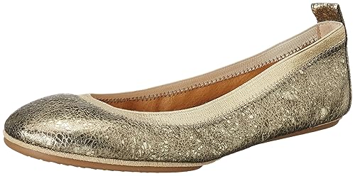 Yosi Samra Damen Samara Muted Metal Flat 2 W Geschlossene Ballerinas