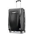 Samsonite Winfield 3 DLX Hardside Expandable Luggage with Spinners, Black, Checked-Medium 25-Inch