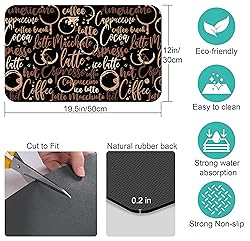 Coffee Bar Mat Accessories for Countertop Absorbent