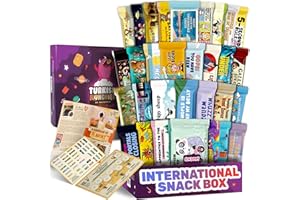 TURKISH MUNCHIES BY MUEKZOIN International Snack Box, Unique Experience with Universal Exotic Candies and Treats from around the World, Gift-Ready Foreign Foods in Packages Inspired by European, Japanese and Korean Cultures