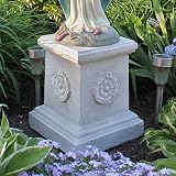 Design Toscano English Rosette Plinth Base 33 cm Polyresin Antique Stone view 4