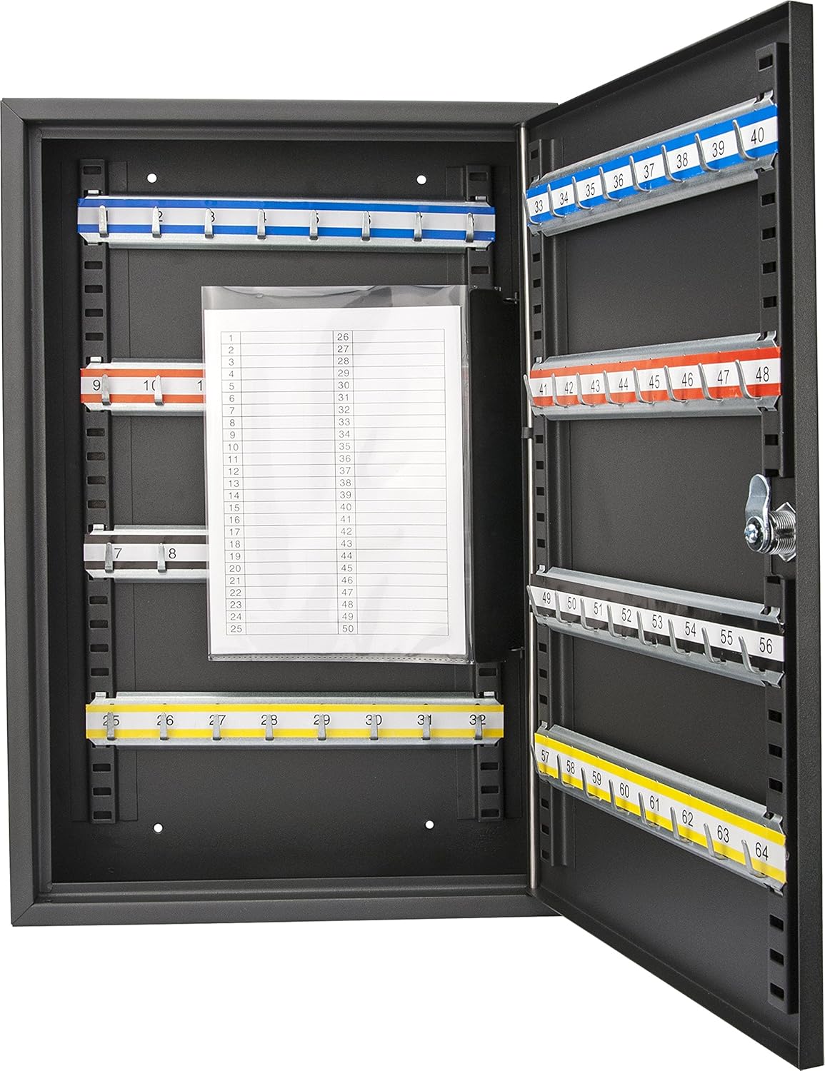 BARSKA CB12486 Key Lock 64 Position Adjustable Key Cabinet Lock Box Black: Sports & Outdoors