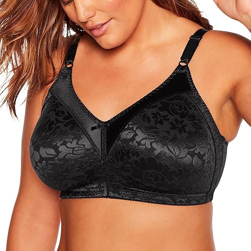 Bali Women's Double Support Spa Closure Wire-Free Bra, Black, 40C