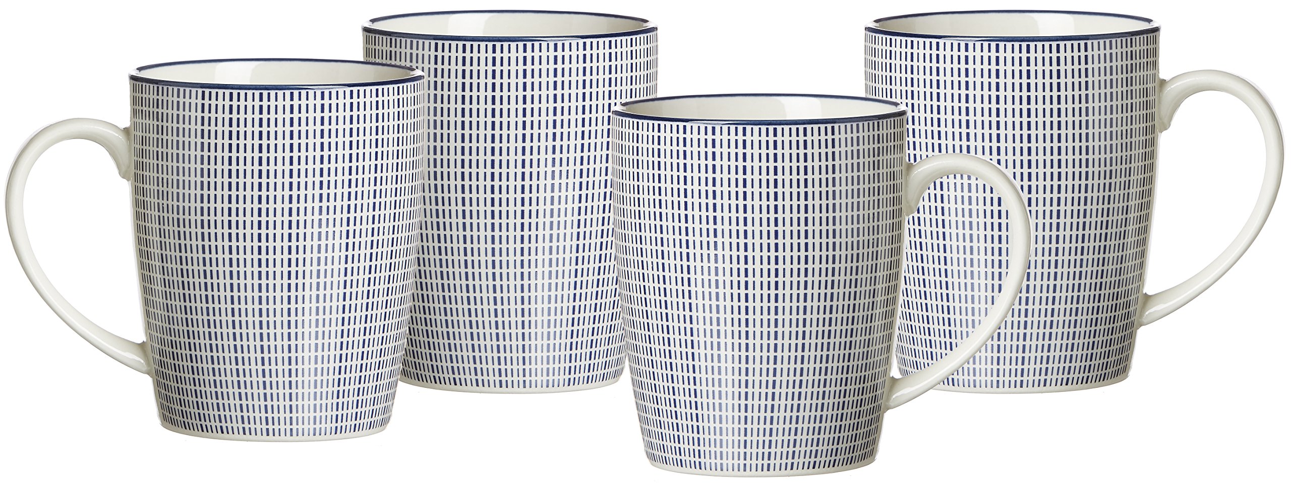 Ritzenhoff & Breker Royal Makoto Coffee Mugs Set of 4 350 ml Porcelain Tableware Blue/White