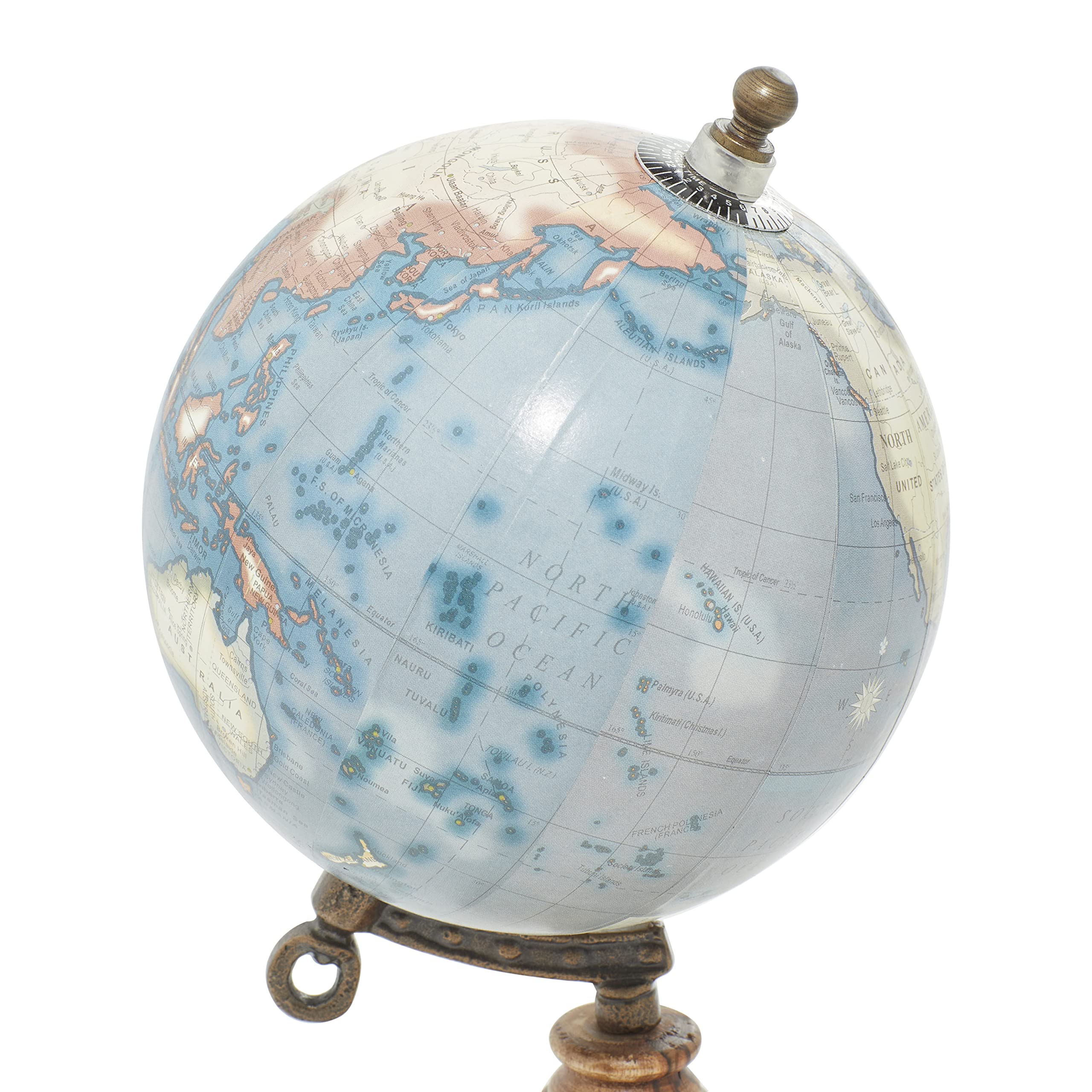 Deco 79 Plastic Globe with Wood Base, 5