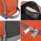 Gonex Men Toiletry Bag with Strap Sport Style Repellent Showerproof Nylon Orange view 7