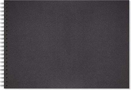 Artgecko Shady Sketchbook A3 Landscape 80 Pages 40 Sheets 200gsm Acid Free Black Card Amazon Co Uk Office Products